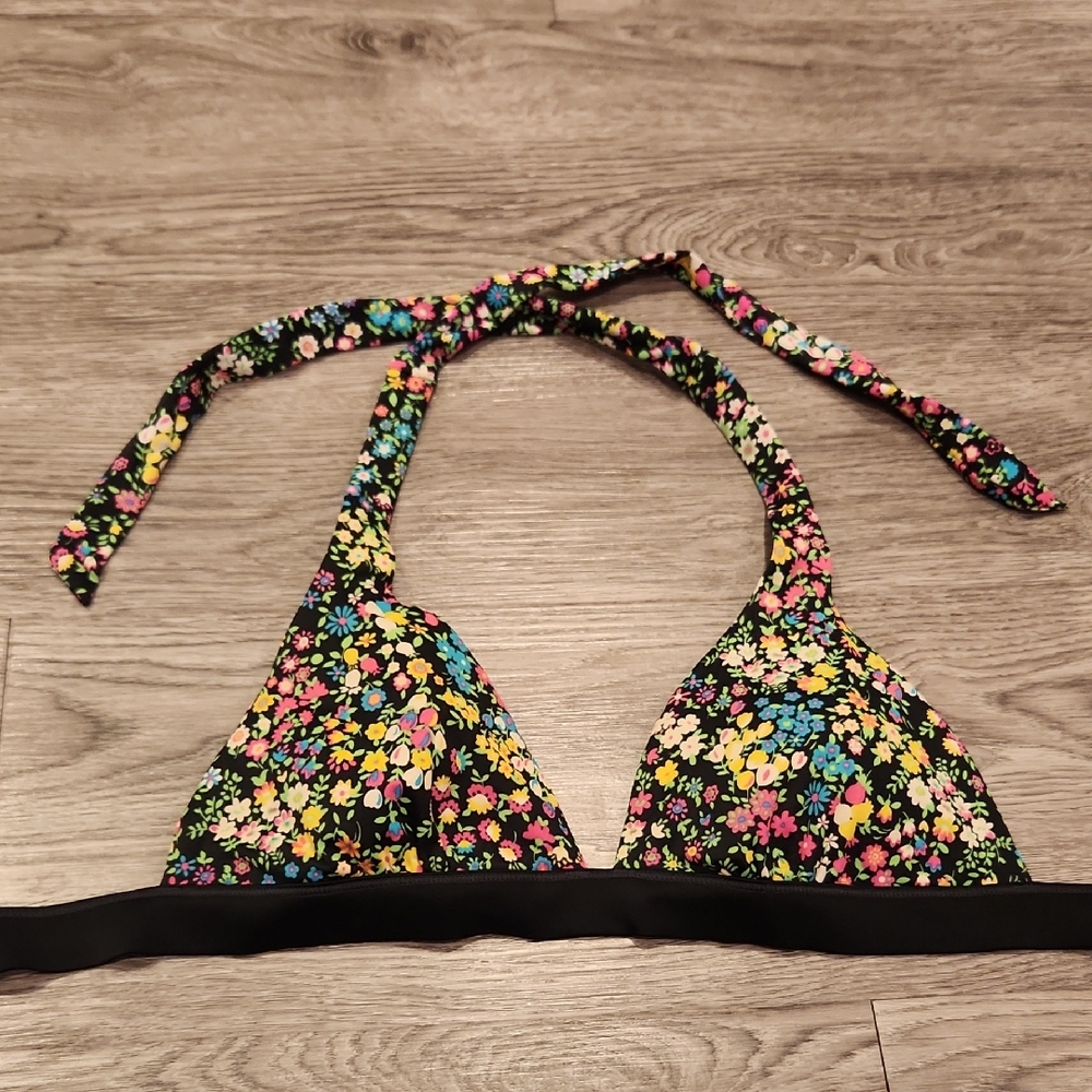 Victoria's Secret PINK Floral Halter Bikini Top Size Small